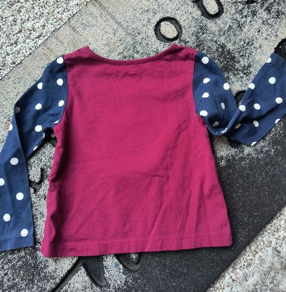 Girls Toddler Falls Creek Kids Tshirt Polka Dot Embroidered Star Long Sleeve 24M - Picture 4 of 4